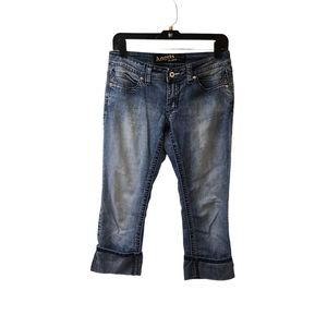 Angels Blue Jean y2k Capris Size 9?
